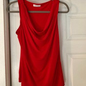 Calvin Klein Red drape neck tank Size L euc